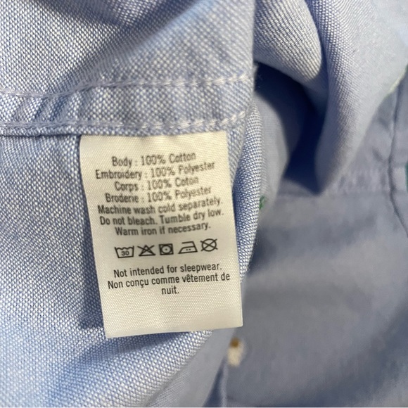 JANIE AND JACK Embroidered Varsity long-sleeve button-up Oxford, 4 - Picture 7 of 9